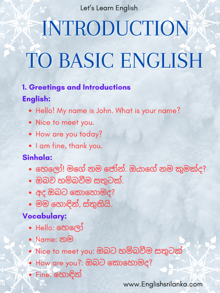 Introduction to Basic English